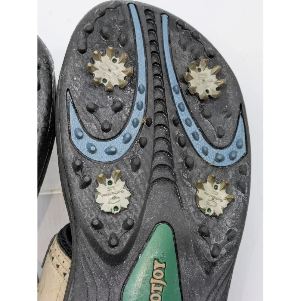 FootJoy Golf Sandals Mens Size 8 Beige Leather Spikeless Comfort Shoes